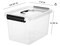 4 Pack Plastic Storage Bins with Lids and Handles, Clear Plastic Latching Storage Box, Stackable Storage Containers for Organization, 5 Quart